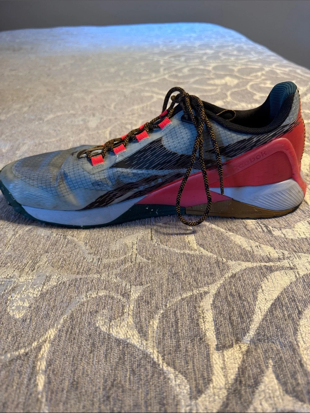 Reebok Nano X1 Adventure Men’s Athletic Shoe - Blue with Coral and Green Accents